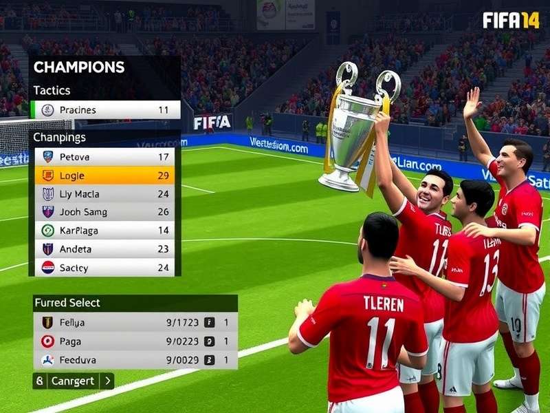 FIFA 14 CL Elite Champions League celebration scene