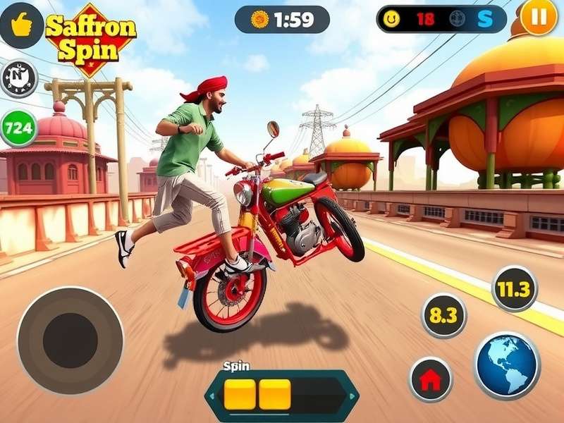 Saffron Spin Cycle user interface and control scheme