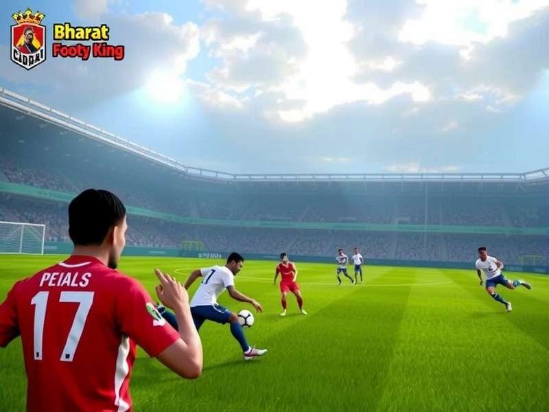 Bharat Footy King gameplay screenshot showing realistic football action