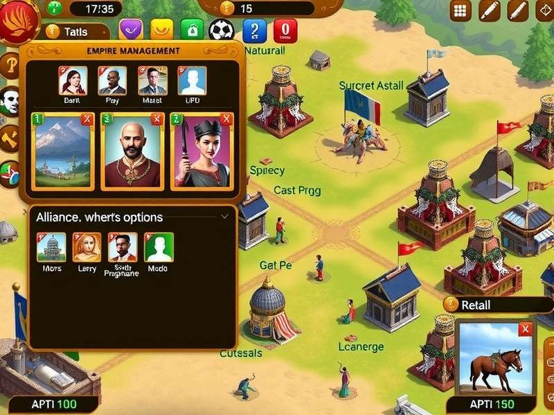 Diplomacy interface in Maharaja S Empire Builder showing alliance options