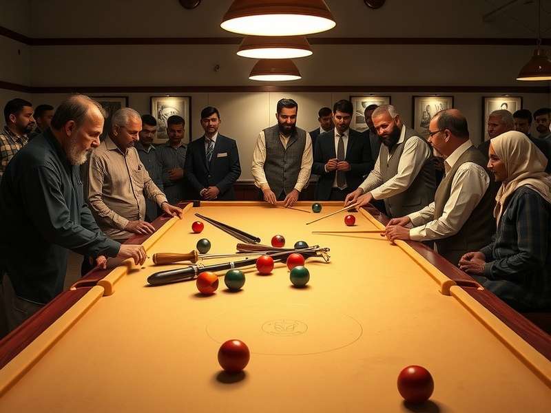 Complete Golden Punjab Billiards equipment set