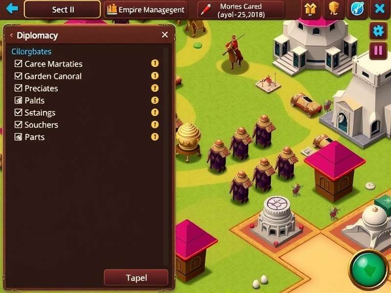 Maharaja S Empire Builder gameplay screenshot showing empire management interface