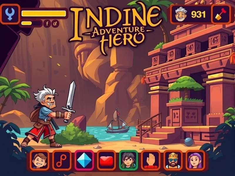 Indore Adventure Hero gameplay screenshot showing character action
