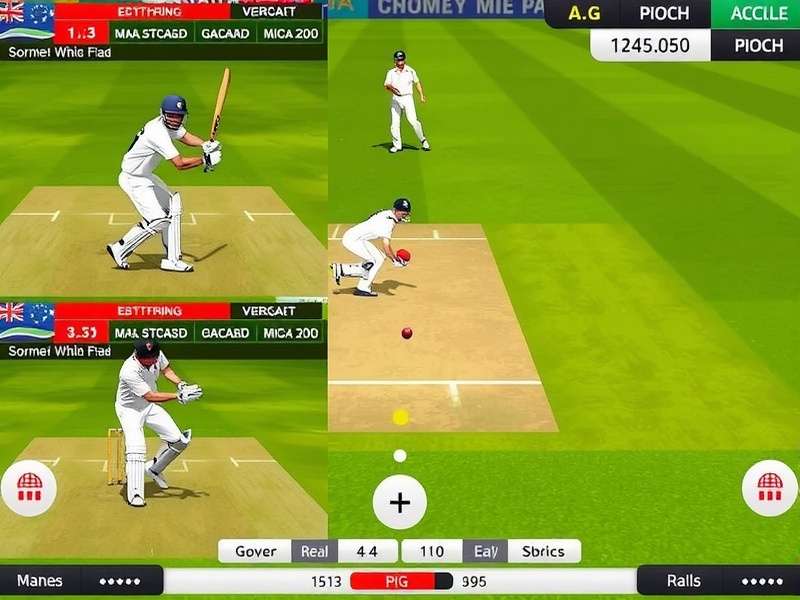 Karnataka Cricket Champion gameplay screenshot showing batting interface