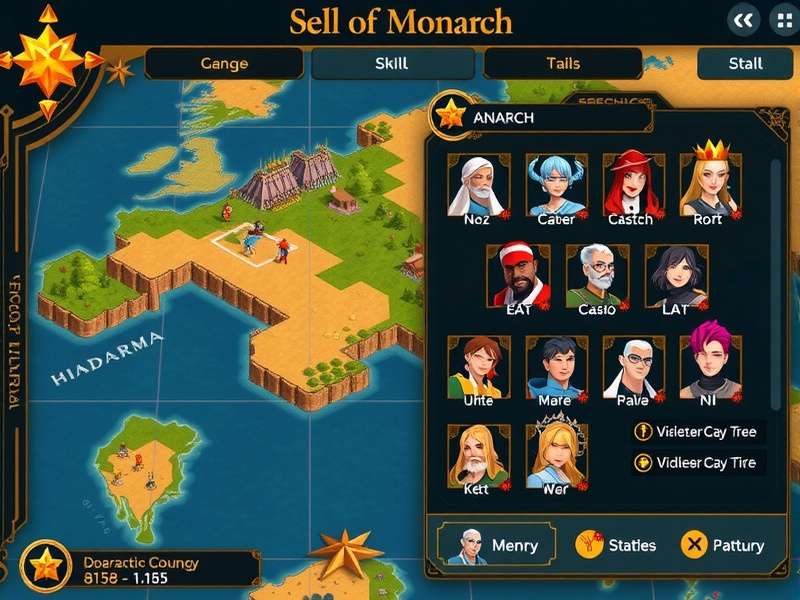 Goa Star Monarch character roster showing diverse monarch options