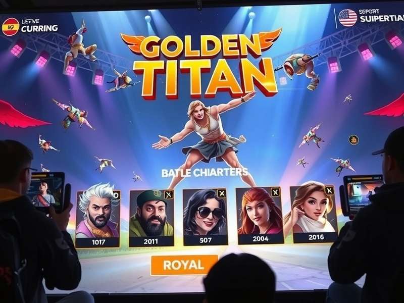Golden Titan esports tournament with live audience and professional players