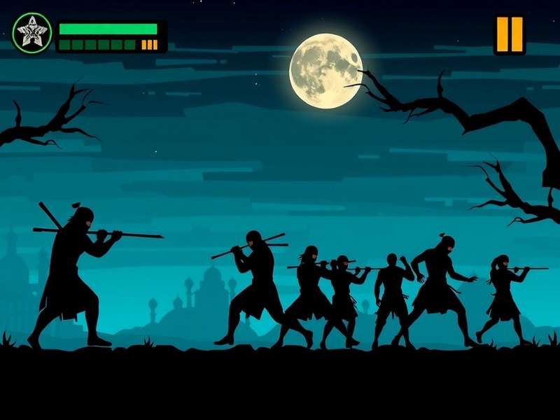 Nellai Shadow Ninja gameplay screenshot showing stealth mechanics