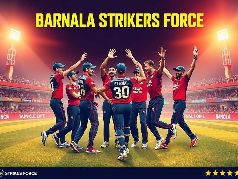 Barnala Strikers Force team celebrating victory