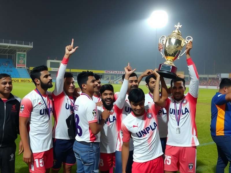 Uppal United Champion League trophy presentation ceremony