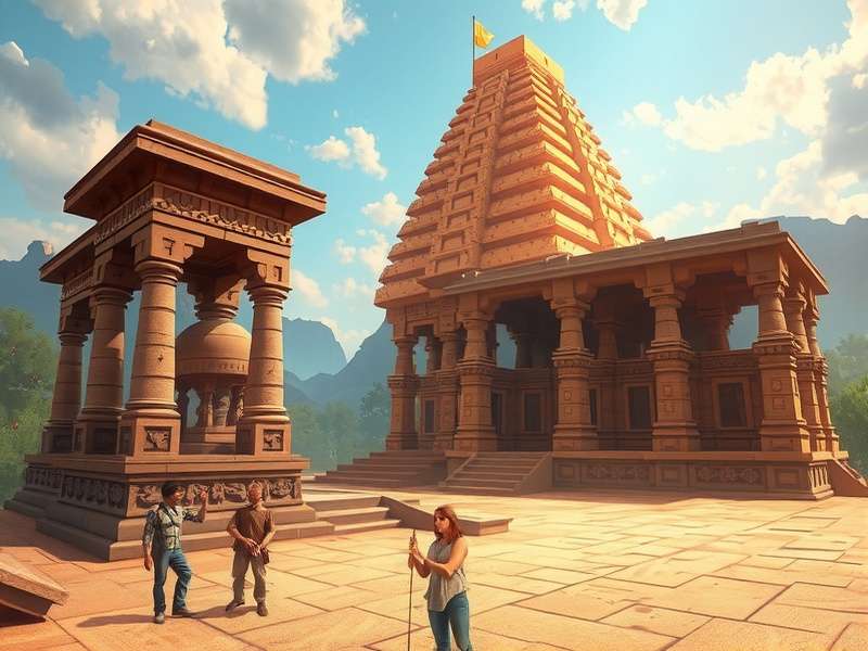 Development team working on Sun Odyssey Konark Temple