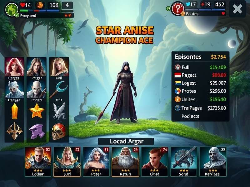 Star Anise Champion Ace character roster showing diverse champions