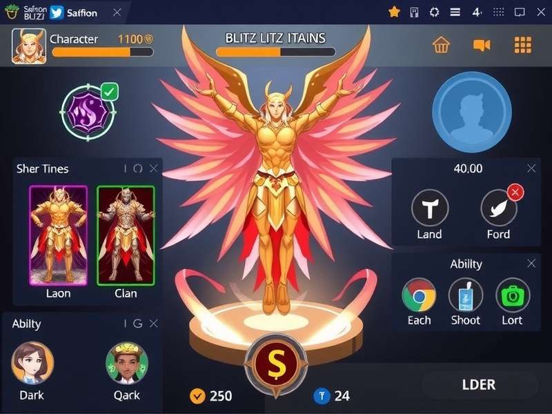 Saffron Blitz Titan character customization interface