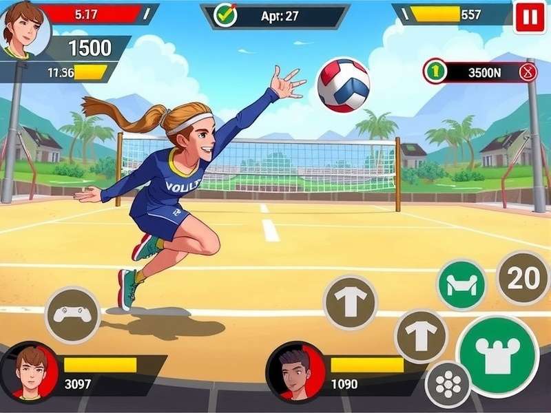 Volley Heroes Triumph Game Interface and Characters