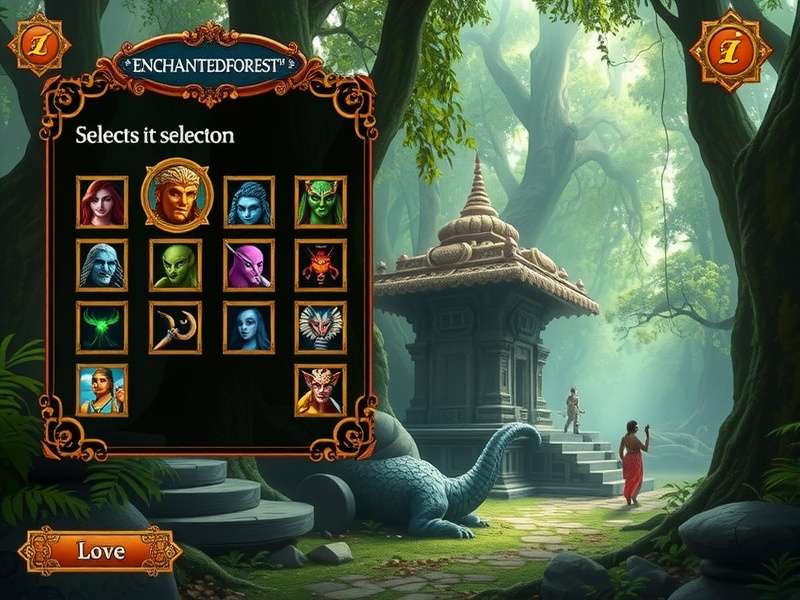 Mythological scene from India S Enchanted Forests showing ancient temple