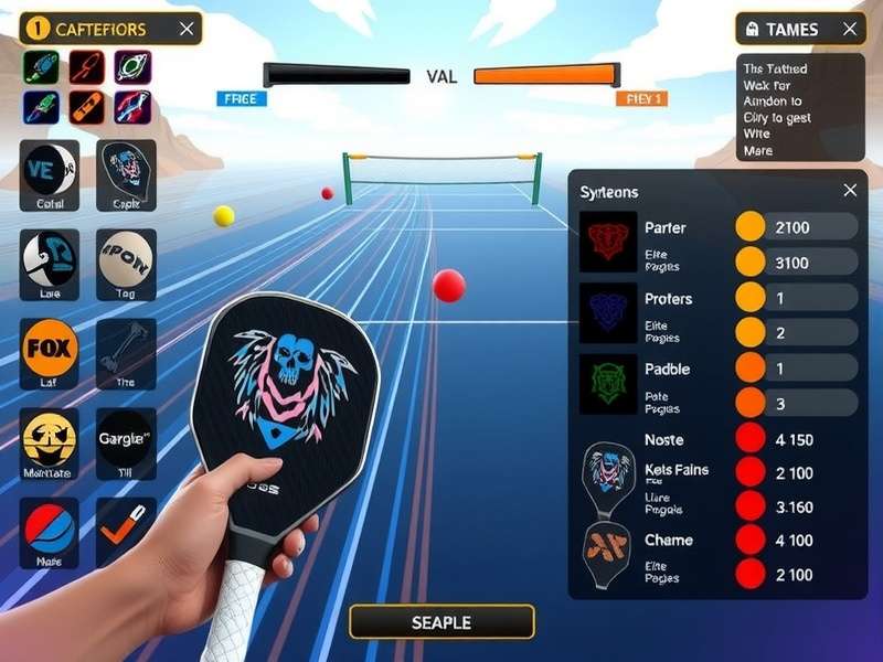 Elite Paddle Legend customization screen showing various paddle options