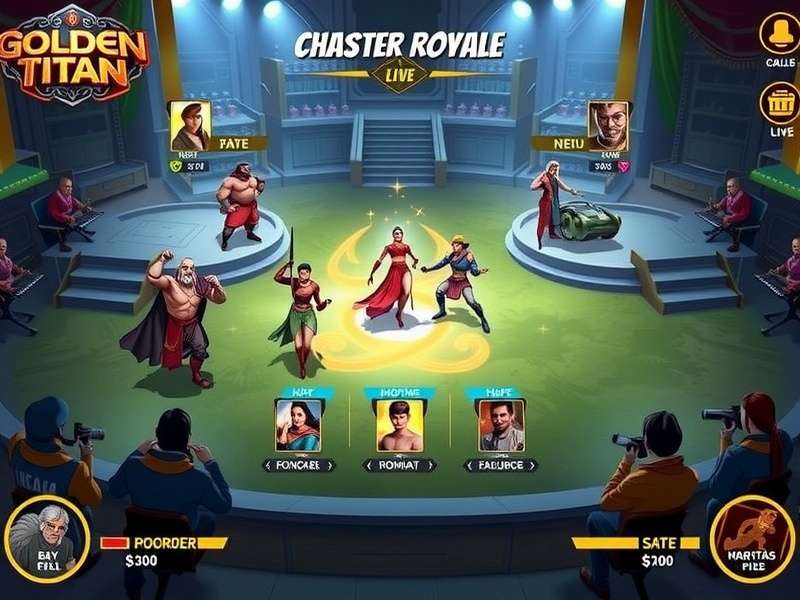 Golden Titan character selection screen showing diverse Indian-inspired heroes