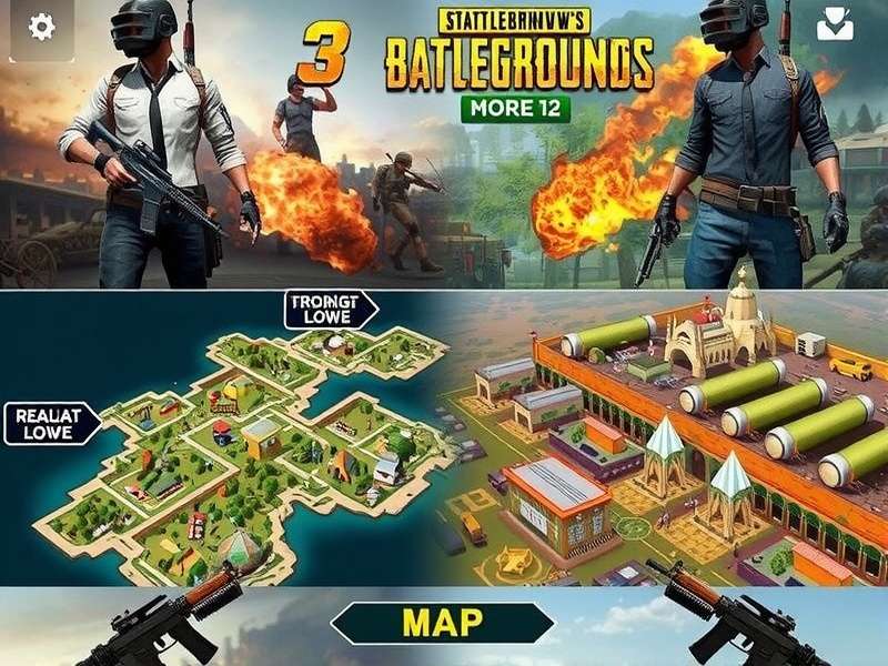 PUBG Mobile gameplay screenshot showing battle royale action