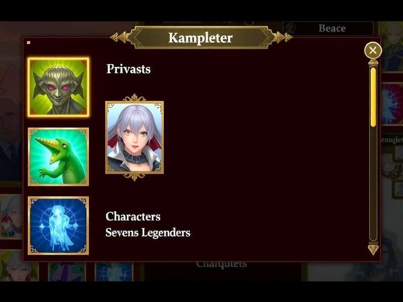 Sevens Legendary Game Interface