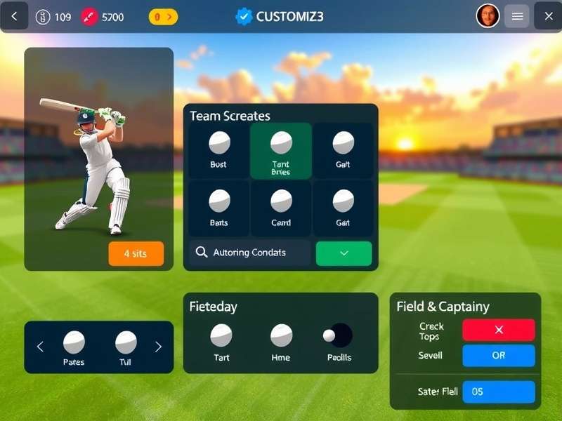 Cricket Blast Supreme fielding and captaincy interface
