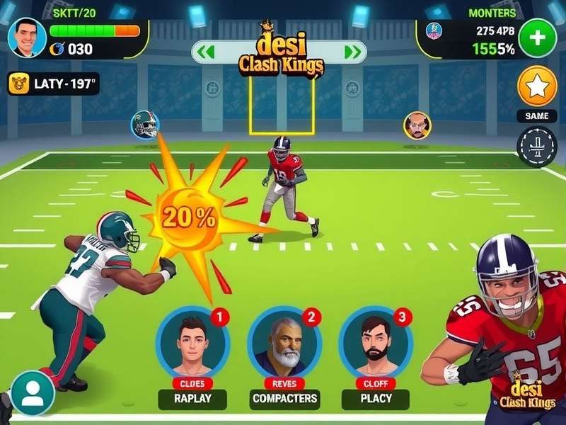 Desi NFL Clash Kings defensive strategy interface