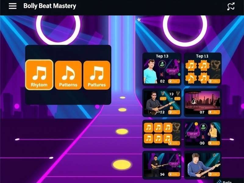 Bolly Beat Mastery gameplay screenshot showing rhythm patterns