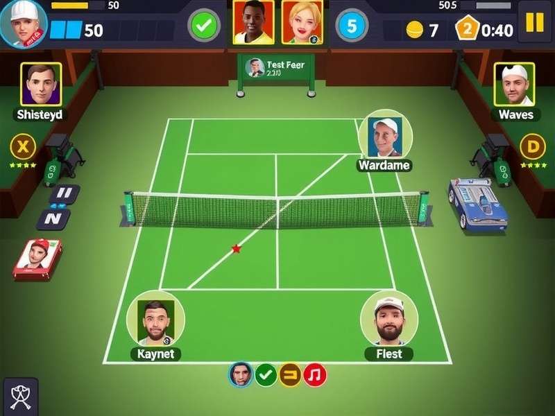 Tennis Clash Rally Champion character selection screen