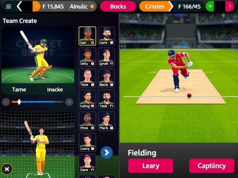 Cricket Blast Supreme gameplay screenshot showing batting interface