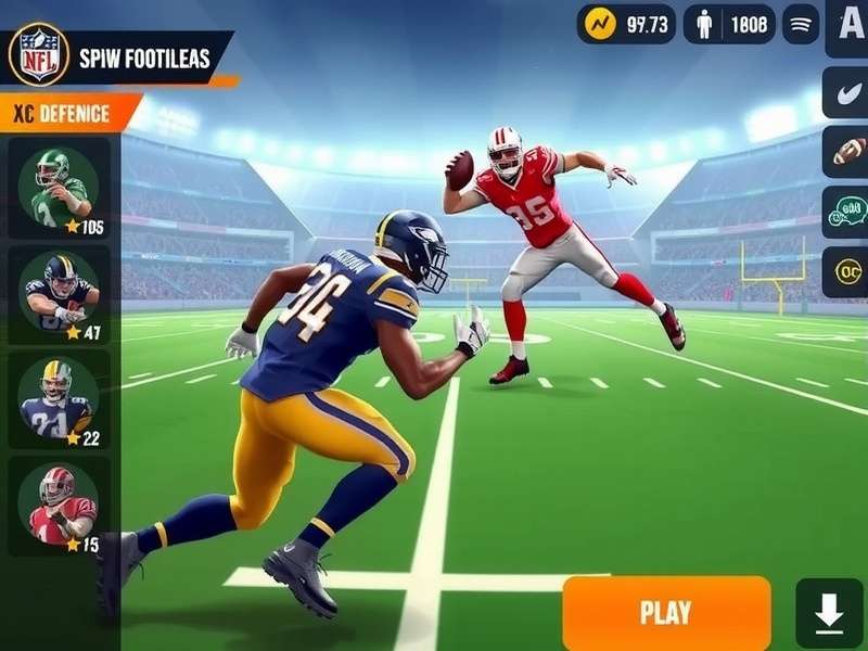 Desi NFL Clash Kings gameplay screenshot showing football action