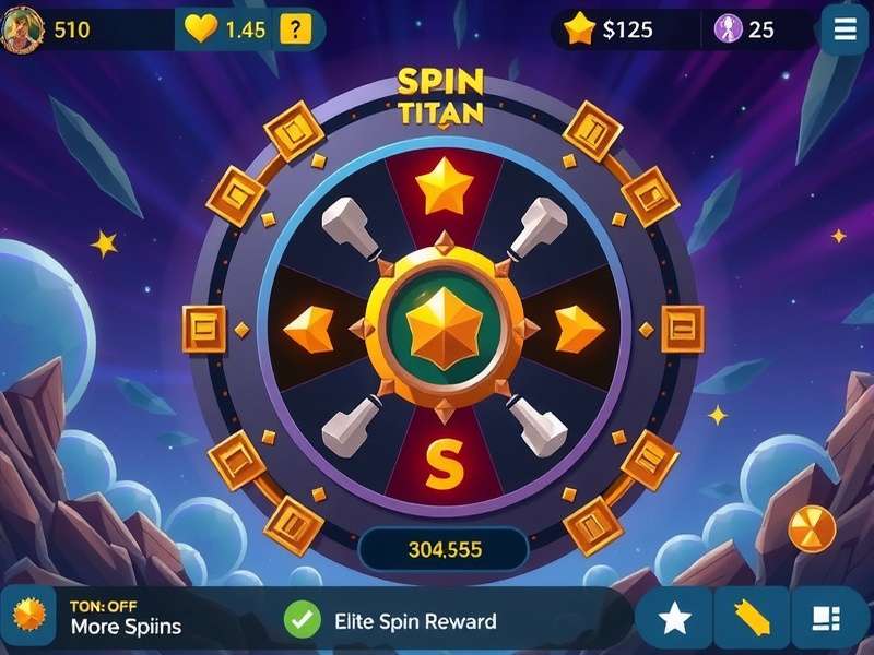 Elite Spin Titan gameplay interface showing spin mechanics and rewards