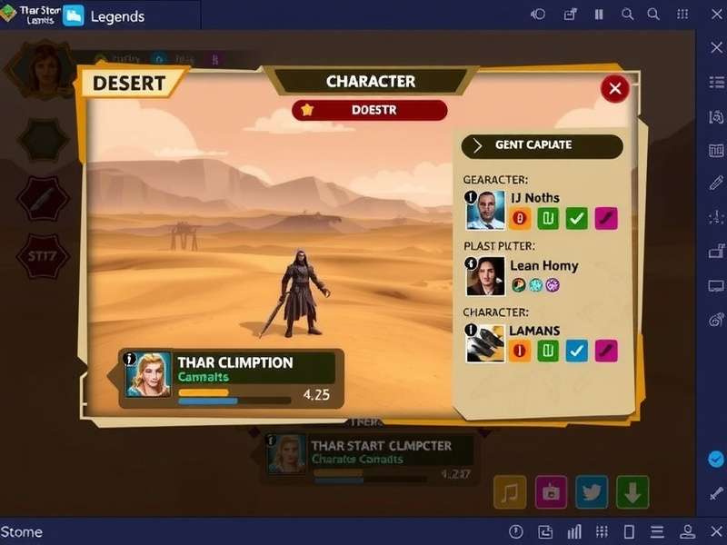 Thar Storm Legends character selection screen