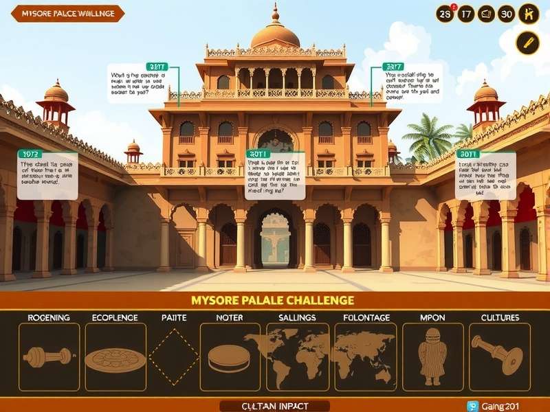 Historical development timeline of Mysore Palace Challenge