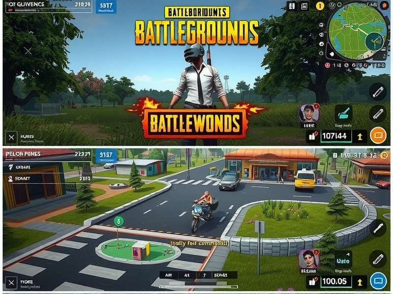 PUBG Mobile map comparison showing different environments
