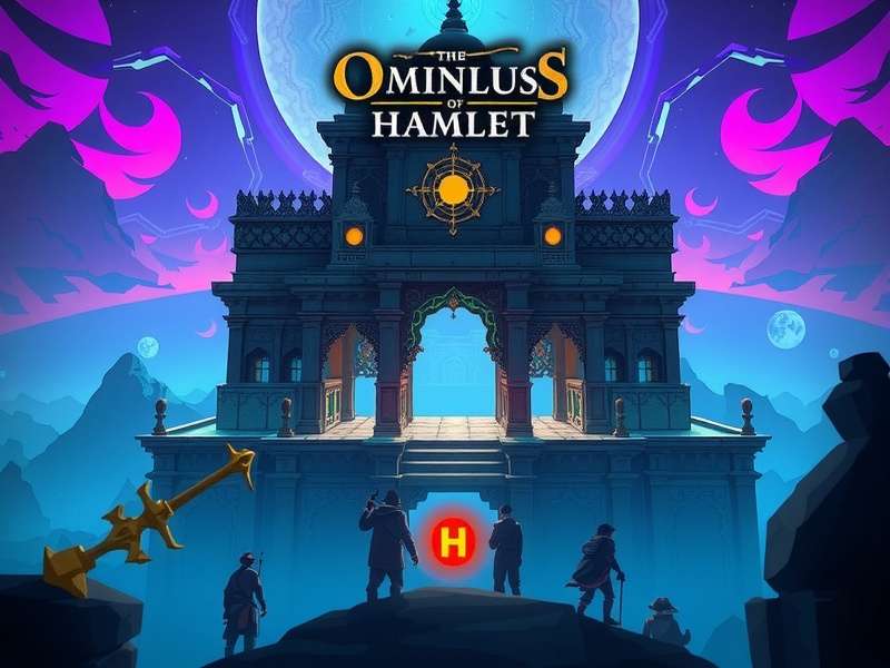 Ominous Hamlet Odyssey game cover art showing mysterious Indian architecture