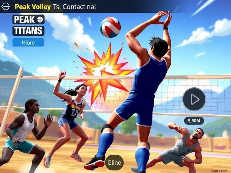 Peak Volley Titans control interface and gameplay mechanics