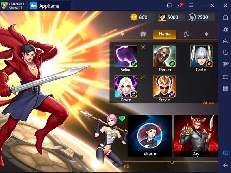 Panjim Power Legend gameplay screenshot showing character selection and battle interface