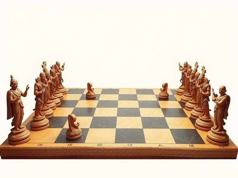 Ancient Indian Chess board depiction