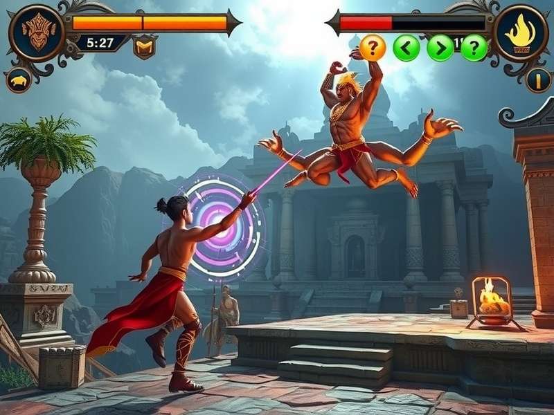 Namaste Nightmare Crusher story scene showing ancient Indian temple