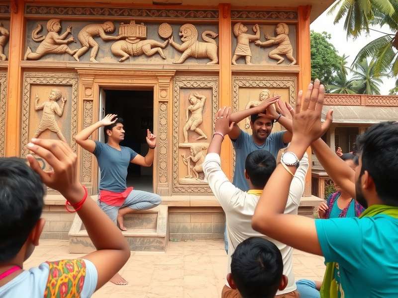 Modern practitioner demonstrating Odisha Gymnastics Dynamo techniques