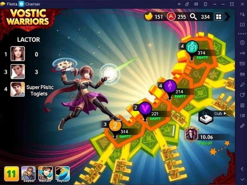 Fiesta Vortex Mystic Warriors strategy map showing game tactics