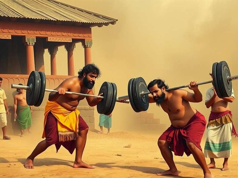 Traditional training methods for Agonda Strongman Duel