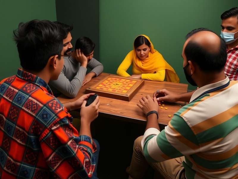 Traditional Haryanvi Daring Foray game board setup