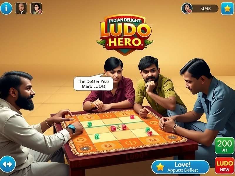 Ludo Hero Indian Delight gameplay interface showing tokens and dice