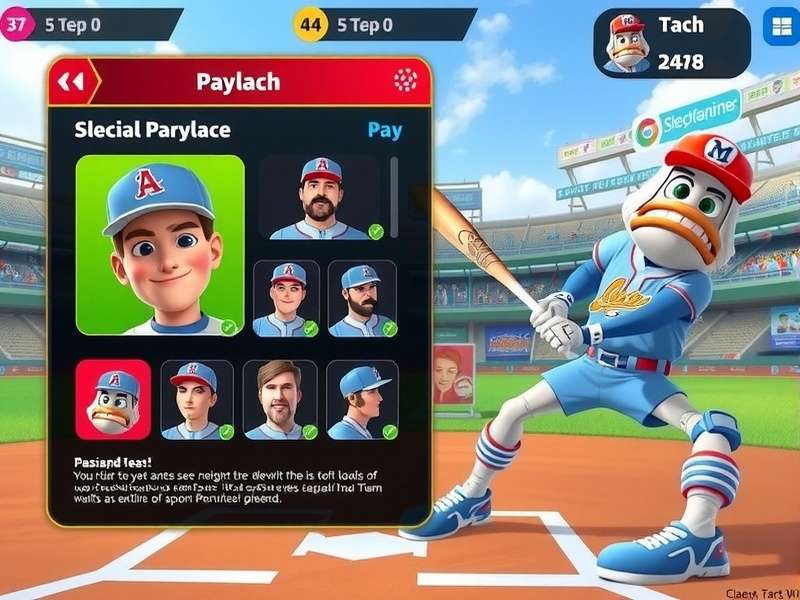 Goa Baseball Blitz character customization screen