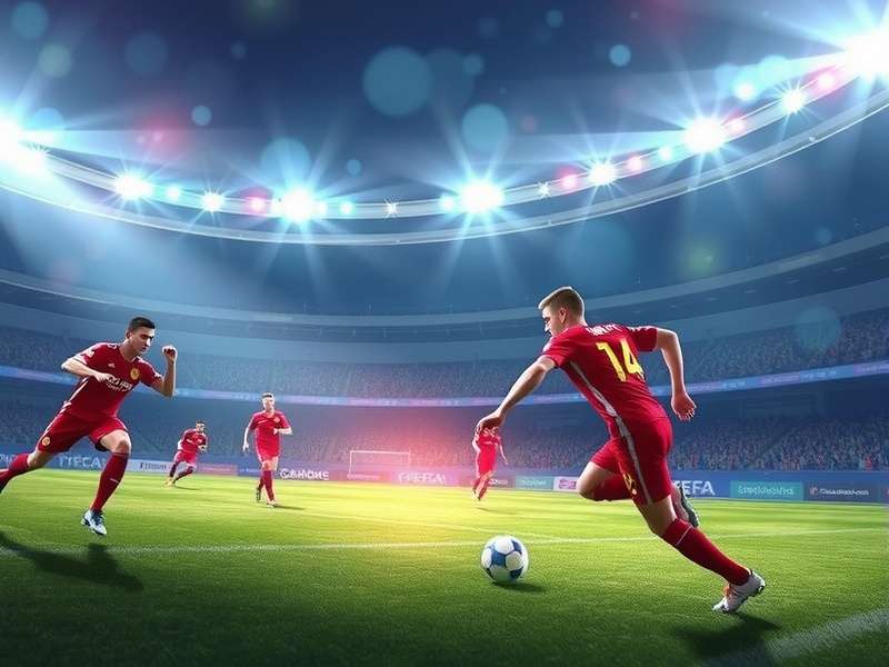 FIFA Mobile gameplay on a smartphone showing vibrant graphics