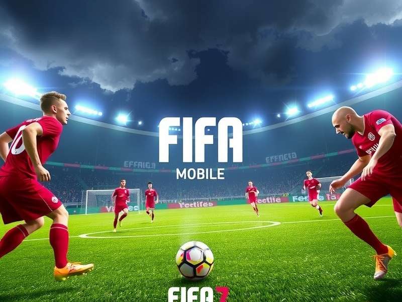 FIFA Mobile PC gameplay on large screen with enhanced graphics