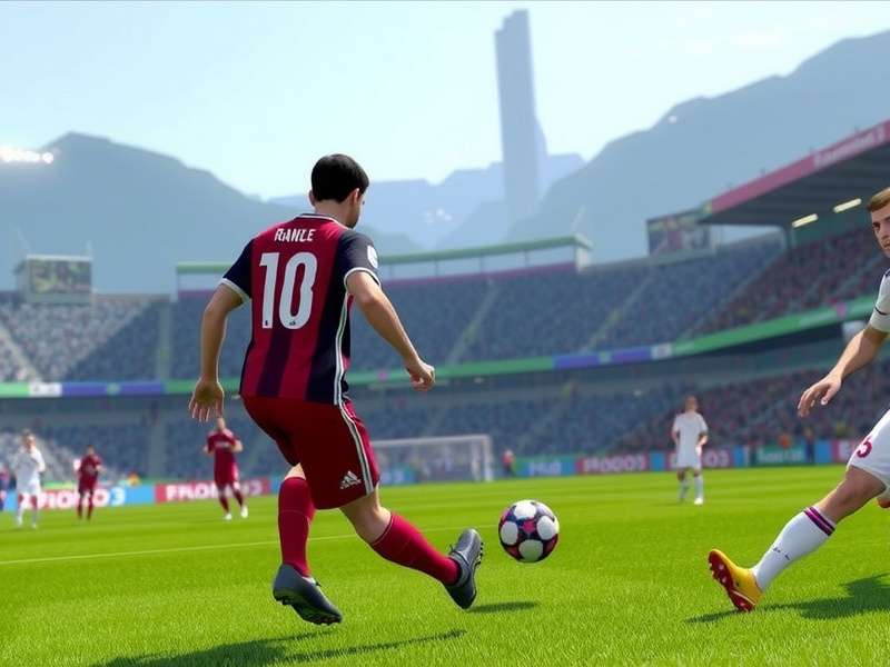 FIFA Mobile gameplay on smartphone showing football match