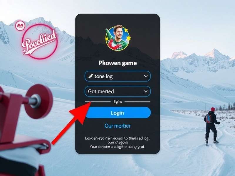 FIFA Mobile Login Screen on a smartphone showcasing vibrant Indian stadium background