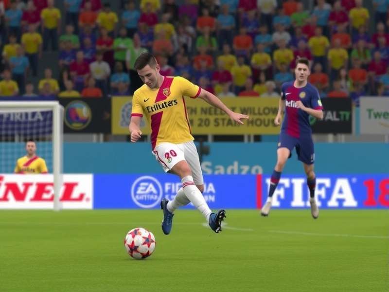 FIFA Mobile gameplay screenshot showing intense match action