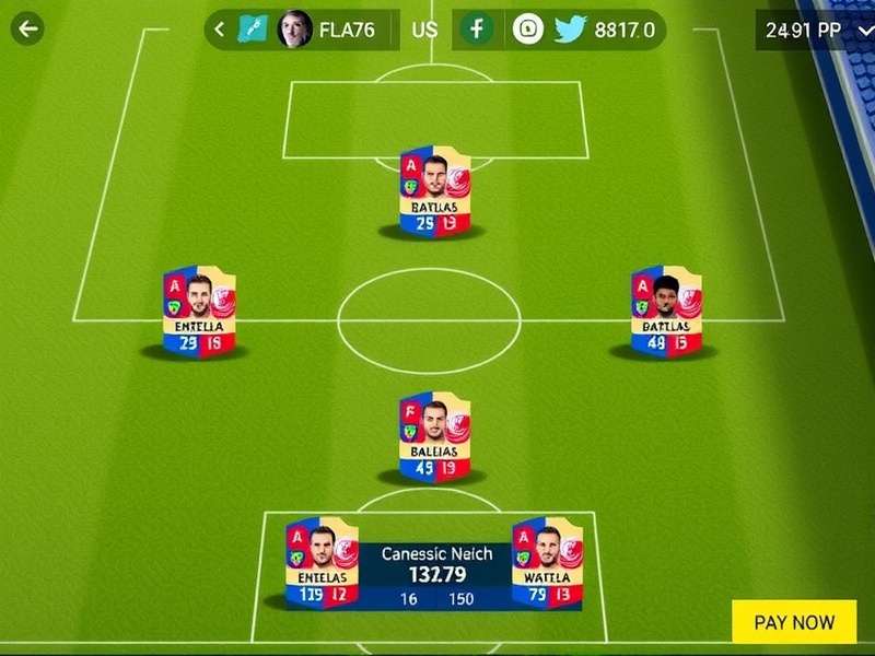 FIFA Mobile Team Builder 23 interface showing squad management screen