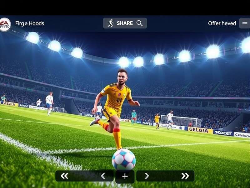 FIFA Mobile gameplay on smartphone showing realistic football match
